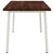 vidaXL 140 x 70 x 75 cm Masiven les akacije Temno rjava in bela