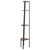 Kutna polica s 4 razine tamnosmeđa i crna 45,5x31,5x150 cm