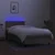 Vidaxl Box spring postelja z vzmetnico LED taupe 90x200 cm blago