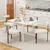 HOMCOM HOMCOM Jedilna miza borov les 110D x 86Š x 75V cm bela, (5000242584)