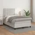 vidaXL Box spring postelja z vzmetnico bel 120x200 cm umetno usnje