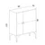 Wallity Komoda Celina 90x115x35cm Belo-Zlatna