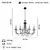 Opviq Luster Ferra-52-08, 10x10x5cm, 80-132cm, IP20 Zlatno-crne boje