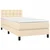 Vidaxl Box spring postelja z vzmetnico LED krem 80x200 cm blago