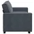 vidaXL Dvosed temno siv 180x78x84 cm žamet