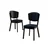 Hanah Home set trpezarijskih stolica Nape 6 kom, antracit tkanina Babyface, crne metalne noge