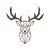 Wallity Zidna dekoracija Rusty Deer 1, 51x51 cm, 1.5 mm, Braon