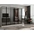Hanah Home ormar sa reflektujućim staklom Nisa 20660, 270 cm, peščar