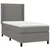 Vidaxl Box spring postelja z vzmetnico LED temno siva 90x190 cm blago