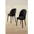 Hanah Home set trpezarijskih stolica Mara 4 kom, crna tkanina Babyface, crne metalne noge