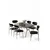 Hanah Home Trpezarijski set, 7 komada, Crni