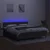 Vidaxl Box spring postelja z vzmetnico LED temno siva 160x200 cm blago