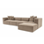 ATELIER DEL SOFA Ugaona garnitura Sora (L1 O1 O1 1R POUFFE ) Cappucino