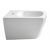 Stenski bide GLANC - Bela - 24 - 51.50 - Keramika - Sapho - 37.00 - Kvadratna - sodobna - 37x51,5 cm