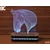 Black Cut 3D Lampa Glava konja, Svetloplava