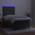 Vidaxl Box spring postelja z vzmetnico LED temno siva 90x190 cm žamet