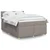 Vidaxl Box spring postelja z vzmetnico taupe 140x200 cm blago