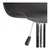 shumee Inge BARSKI STOL črn/krom NASTAVLJIV 60-81 cm