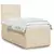 vidaXL vidaXL Box spring postelja z vzmetnico krem 90x190 cm blago, (21291146)