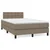 Vidaxl Box spring postelja z vzmetnico LED taupe 120x190 cm blago