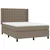 Vidaxl Box spring postelja z vzmetnico LED taupe 140x190 cm blago