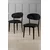 Hanah Home set trpezarijskih stolica Onex 2 kom, crna bukle tkanina, crne drvene noge