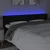 Vidaxl LED posteljno vzglavje črno 203x16x78/88 cm blago