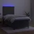 Vidaxl Box spring postelja z vzmetnico LED temno siva 100x200 cm žamet