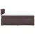 Vidaxl Box spring postelja z vzmetnico temno rjava 120x190 cm blago