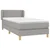 Vidaxl Box spring postelja z vzmetnico svetlo siva 90x190 cm blago