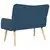 Vidaxl Kavč za 2 osebi Modra 115 x 61 x 87 cm Blago