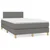 Vidaxl Box spring postelja z vzmetnico LED temno siva 120x190 cm blago