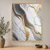 WallXpert uramljena slika na platnu Cc-D-Ah-1015, beli i sivi mermer sa zlatnim žilama, 45 x 60 cm