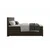 MID.YOU BOXSPRING POSTELJA 140 cm x 200 cm , tekstil, leseni material rjava