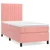 shumee Box spring postelja z vzmetnico roza 90x200 cm žamet