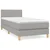 shumee Box spring postelja z vzmetnico svetlo siva 90x190 cm blago