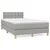 Vidaxl Boxspring postelja z vzmetnico svetlo siva 120x190 cm blago