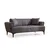 Atelier del Sofa Dvosed Hamlet 95x77x180cm Tamnosivi