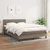 Vidaxl Box spring postelja z vzmetnico taupe 140x190 cm blago