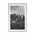Plakat s paspartujem edinstveni New York v črnobeli varianti - 30x45 silver