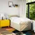 Vidaxl Box spring postelja z vzmetnico krem 90x190 cm blago