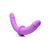Strap U Double Charmer Silicone Double Dildo with Harness Purple
