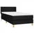 Vidaxl Box spring postelja z vzmetnico črna 100x200 cm blago