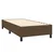 vidaXL vidaXL Box spring postelja z vzmetnico LED temno rjava 100x200cm blago, (20894659)