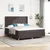 vidaXL vidaXL Box Spring Postelja z Vzmetnico Temno Rjava Super King Tkanina, (22052137)