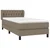 Vidaxl Box spring postelja z vzmetnico taupe 90x190 cm blago