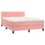 Vidaxl Box spring postelja z vzmetnico roza 140x200 cm žamet
