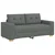vidaXL Dvosed temno siv 180x77x82 cm blago