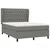 Vidaxl Box spring postelja z vzmetnico temno siva 140x200 cm blago