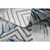 eoshop Preproga Structural BOTANIC 65242 Feather, cikcak plosko tkana za balkon, teraso - siva ( - Velikost: 117x170 cm)